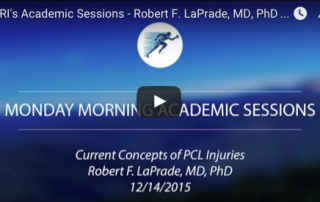 Dr. LaPrade Lectures on Current Concepts of PCL Injuries